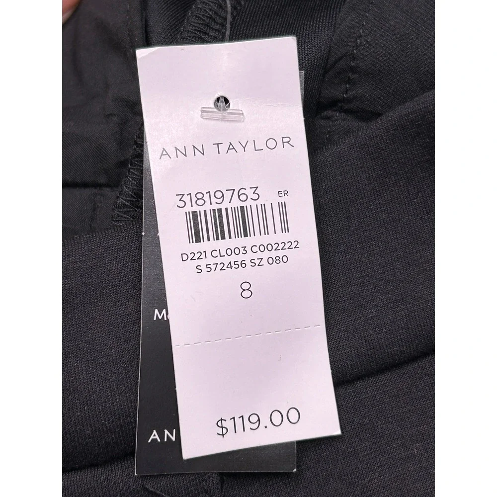 Ann Taylor Pants Double Knit Polyester Viscose Black Size 8 Womens